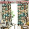 2D FLAT PRINTING 2pcs Curtains (Without Rod) Vintage Western Scene Modern Modern Curtains Versatile Durable Polyester Curtains