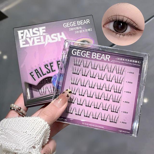 Stapi - Натуральные накладные ресницы-пучки без клея, мультипак 36 Pcs - Black - One Size