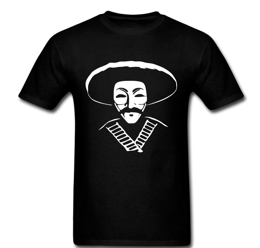 EZLN Zapatista Spanish Chipas Anon Anonymous Sombrero T-shirt Tee