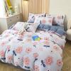 4Pcs Bedding Set, Flower Print Duvet Cover Set with sheet pillowcase,