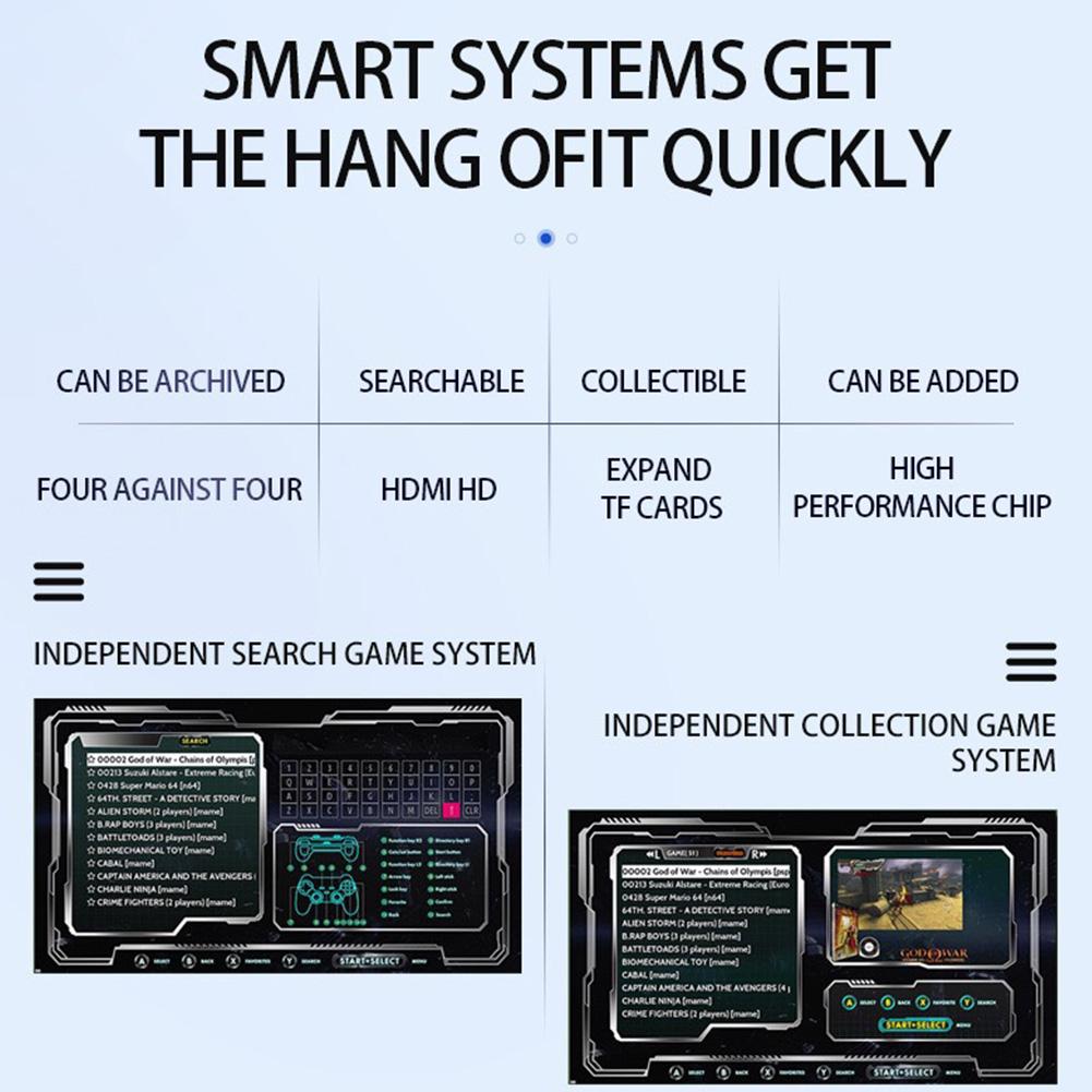 G11 Pro Retro Home Console Built In 10000+ Retro Games Plug and Play 4K HDMI-Compatible Output with 2.4G Wireless Dual Gamepad