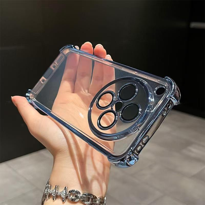 Applicable To OPPOfindx1 Mobile Phone Case, Four-corner Airbag Anti-drop Reno11 Electroplated Transparent A1spro Protective Case