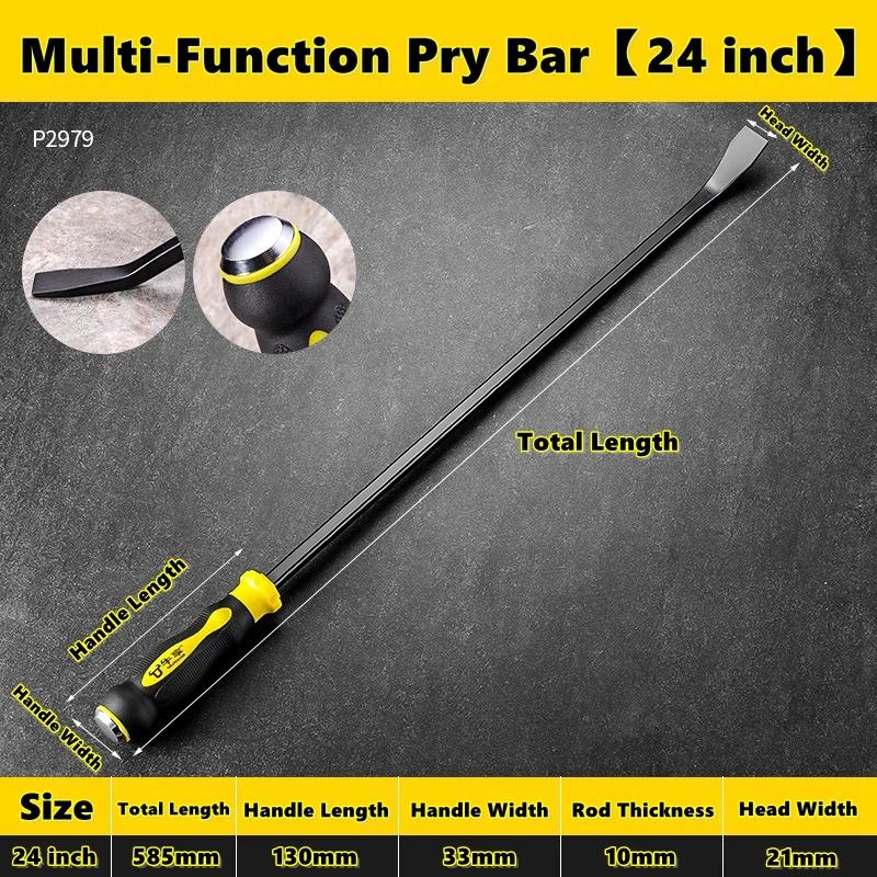 Multi-Function Long Pry Bar 8 11 18 11 inch Motorcycle Tire Crowbar Strike Cap Nail Puller Heavy Duty Car Repair Hand Tools CV-R
