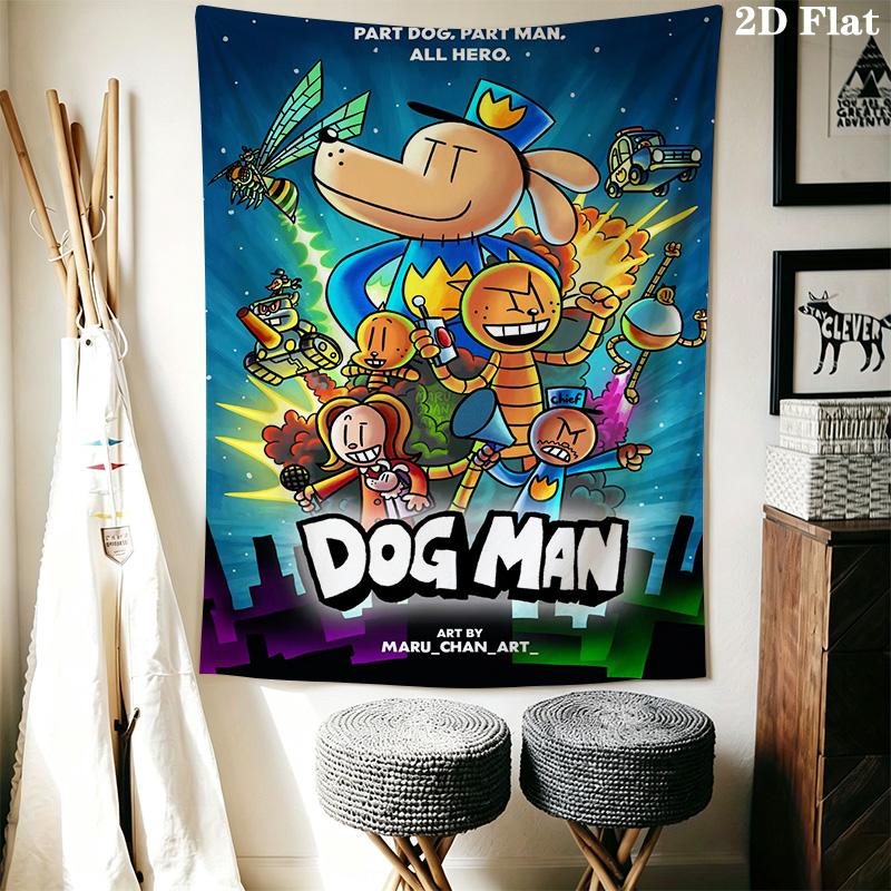 Dog Man Part Dog Part Man All Hero Tapestry Wallmounted Background Cloth Home Decor Soft Christmas Gift