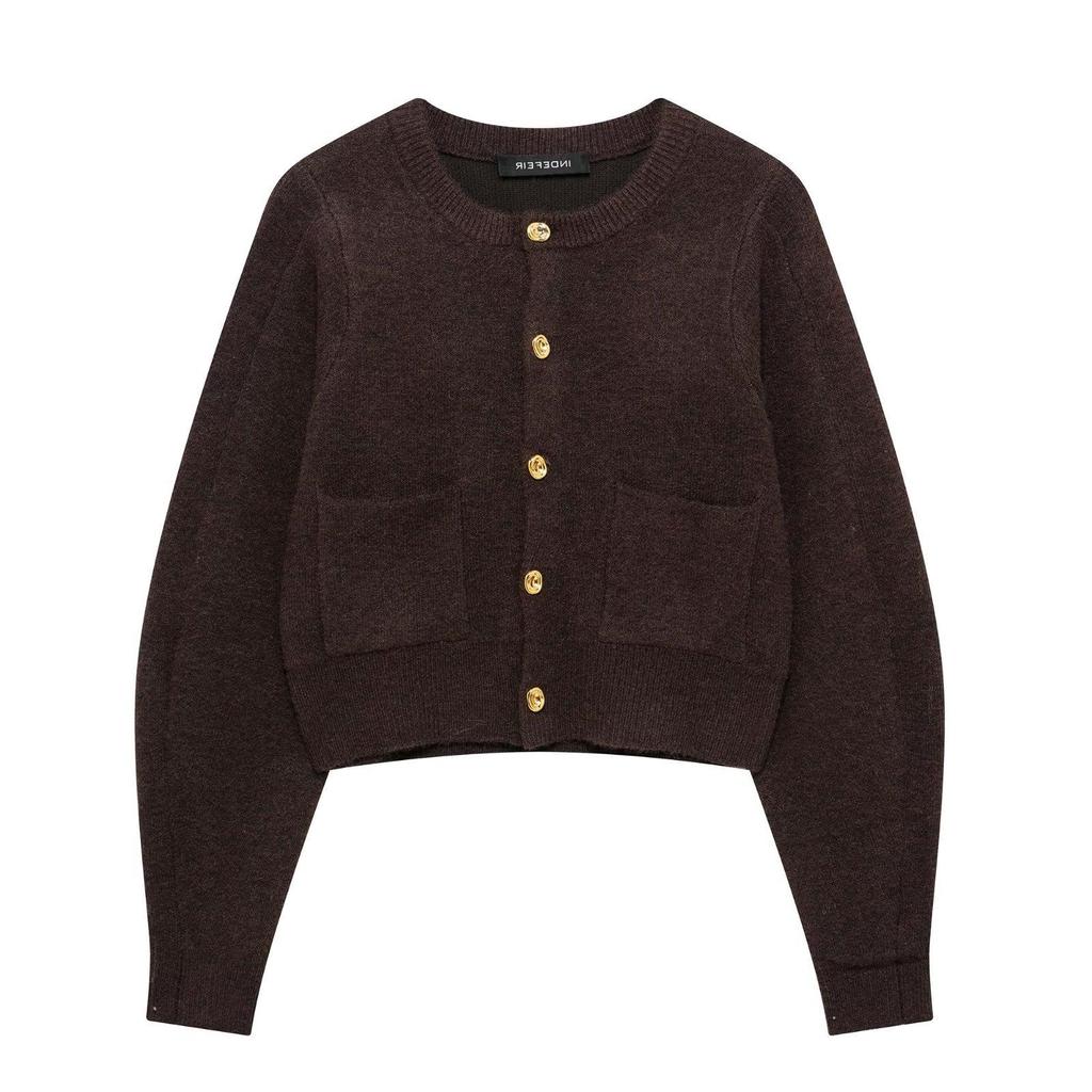 TAOP&ZA Spring Collection: Women's Elegant Double-Breasted Knit Cardigan & Casual Midi Skirt