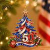 Indoor Outdoor Decorations Acrylic 1776-2026 USA Tree Christmas 250 Anniversary Ornament 2D 250th Collectible Items Hanging Decoration Fourth