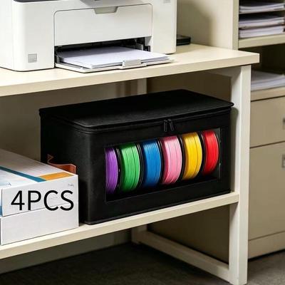 4x Filament Storage Box Container Supplies Portable Office Accessories Sealing Protection Organizer