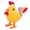 Stuffed Farm Fowl Toy Cute Design Chicken Colorful Tail Cuddly for