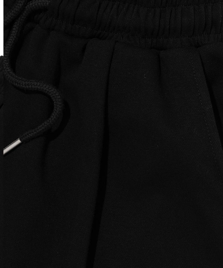 ANALOG MOOD Soft Plain Pintuck Cotton Shorts (Black)
