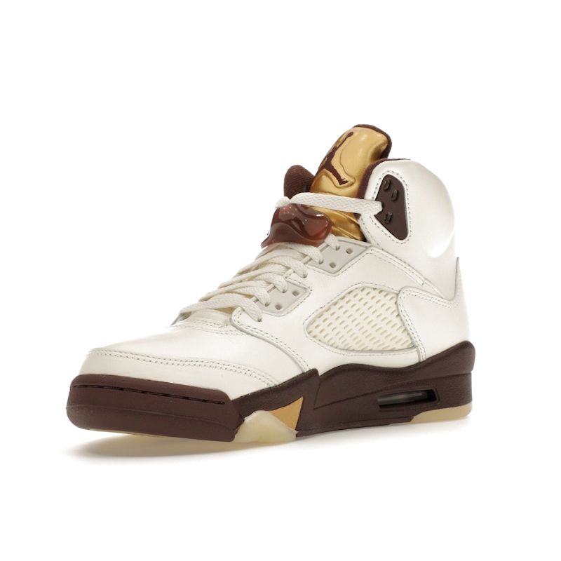 Air Jordan 5 Retro Golden Ticket Women Sneakers Cream Earth Metallic-Gold DD9336-200