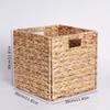 Foldable Water Hyacinth Storage Basket Handwoven Organizer Bin Fruits Books Toys Home Decluttering