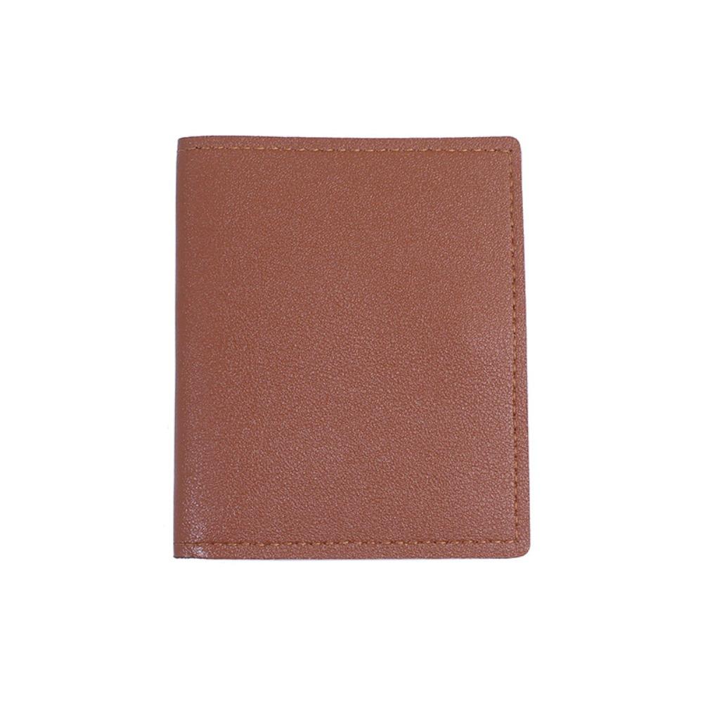 

Portable Pu Leather Card Bag Compact Anti Demagnetization ID Card Case Slim Multi Card Slot Coin Pouch Simple темно-коричневого кольору