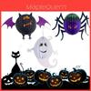 Halloween Paper Lantern Pendant With 3d Spooky Spider Bat And Ghost For Terrifying Decor