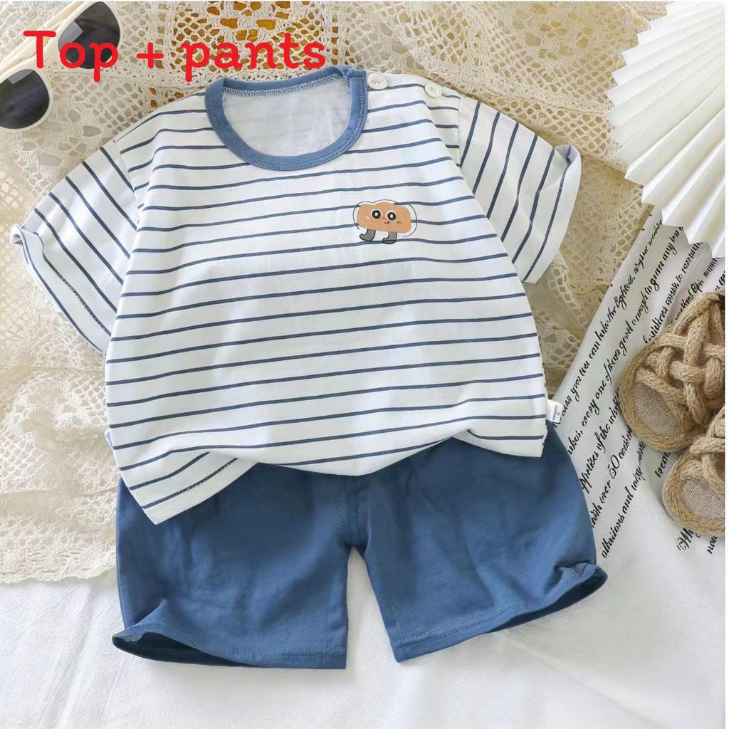 Sommer Cartoon Hoodie und Shorts Set für Kinder aus weicher Baumwolle