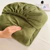 Winter Warm Velvet Fitted Sheet Solid Color Bedsheet Soft Bed Cover Queen Size Bed Linen Home Sheet Couvre Lit