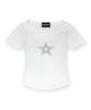 T-shirt BORN SLIPPY à col carré Étoile en Cristal (blanc)