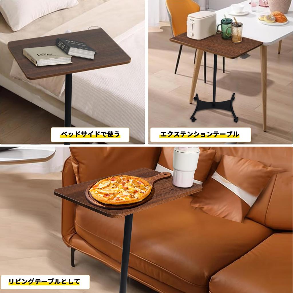 KLD Standing Desk for Side Bedside Sofa Bedroom Coffee Laptop Projector Easy Suitable for Meeting and Paraffin Wood Finish Laptops, Table, Table,