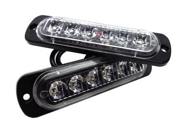 SakaSK Daylight LED 24V Dual Use, Dustproof, Shockproof, General, Waterproof, White, Vehicle Inspection, Set of 2, 6000K, Thin (White)