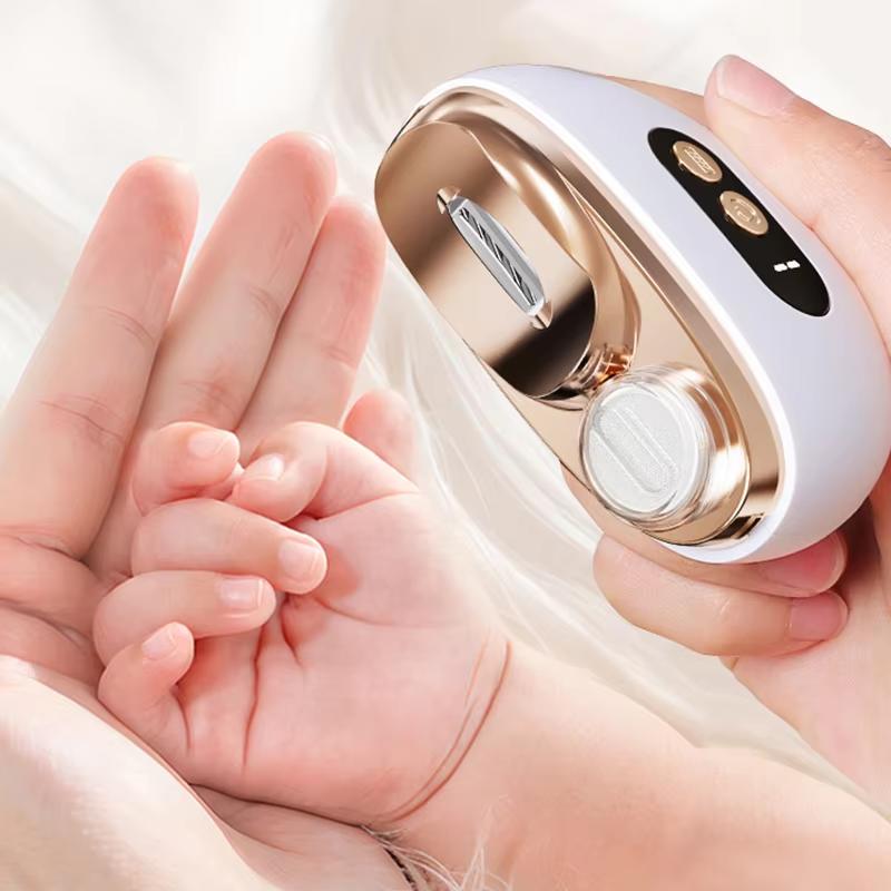 3-in-1 Electric Nail Clipper with Anti-Pinching Grinding Illumination and Polishing Functions Features LED Digital Display and P