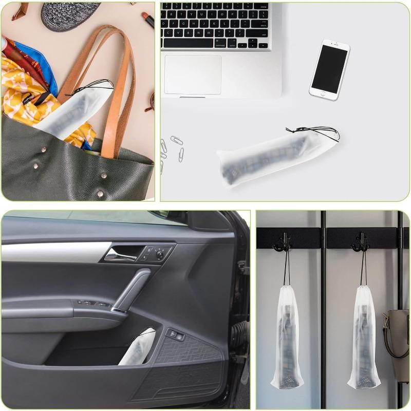 Transparent Waterproof Umbrella Bag Umbrella Storage Bag with Drawstring Reusable Portable Drawstring Bag for Home Storage
