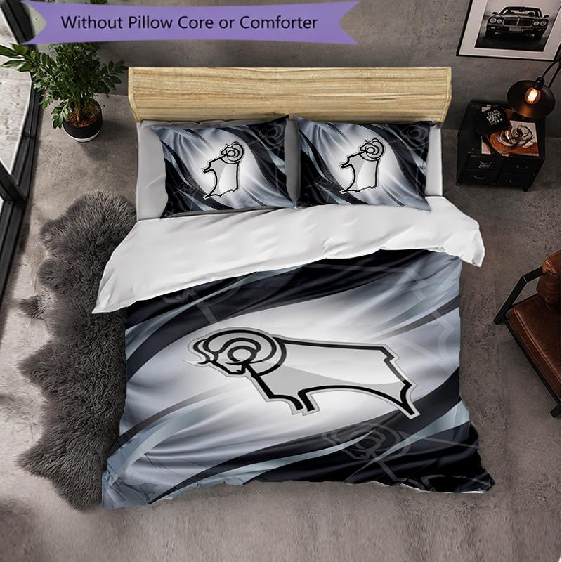 Derby County Bettwäsche-Set 3-teilig Bettbezug Dekorative Bettwäsche für Jugendzimmer Heimdekoration