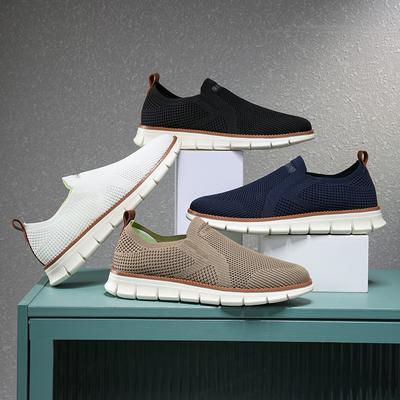 Britischer Stil Herrenschuhe Herbst atmungsaktive Sneaker Fly-Woven Mesh Schuhe Herren Übergröße Laufschuhe