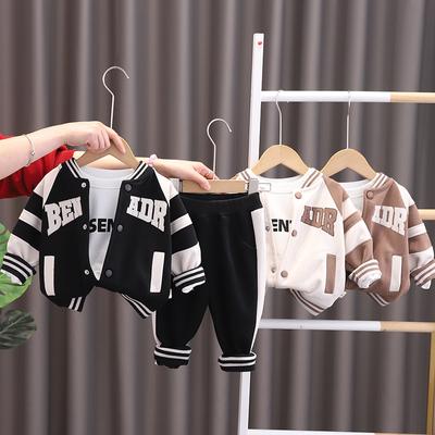 Baby Boy Sporty Letter Long Sleeve Set Soft Comfortable Wear Basic Style