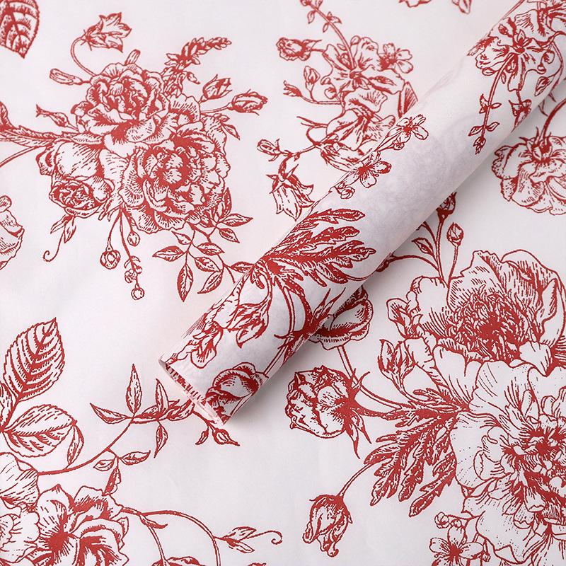 Exklusives florales Seidenpapier zum Einwickeln und Auslegen