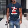 Christmas T-Shirts 3d Funny Santa Claus Print Oversized Tops Tees Mens Shirts Summer Holiday Casual O-Neck Male Harajuku Clothes