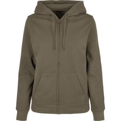 Damen-/Damen-Basic-Hoodie mit durchgehendem Reißverschluss