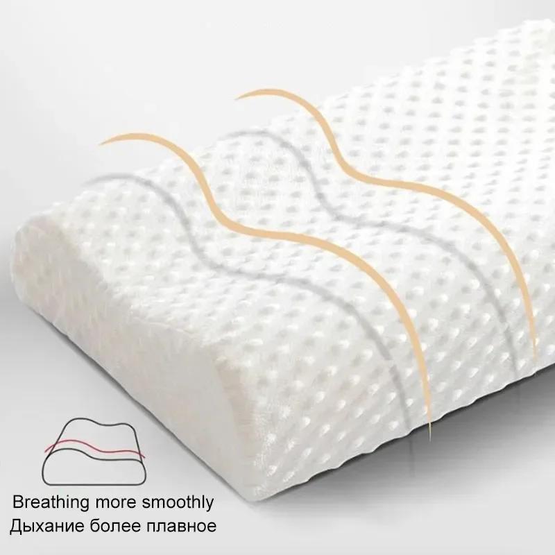 Long Pillow Memory Foam Bedding Pillow Neck Protection Slow Rebound Shaped Maternity Pillow For Sleeping Orthopedic Pillows