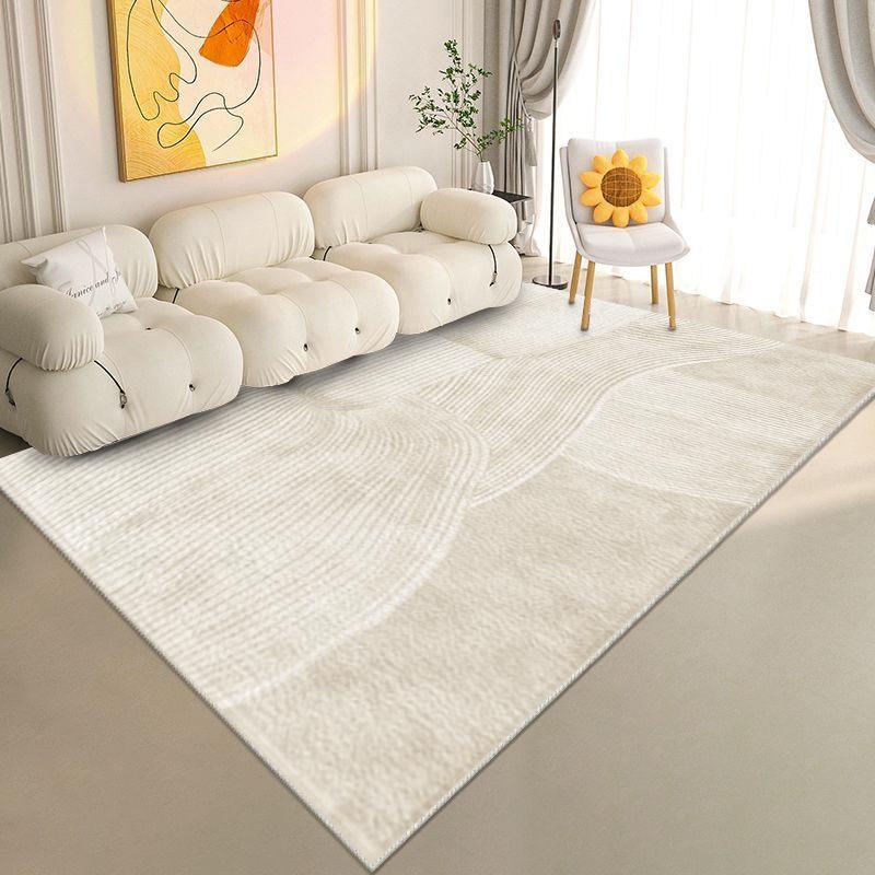 Simple Geometric Lines Imitation Cashmere Carpet Planting Bedroom Velvet Flat Replacement Bedside Blanket Tatami Floor Mat Living Room Table Blanket