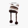 Hat winter warm ear protection wool hat cute sweet travel wool hat show face small cold protection pullover hat
