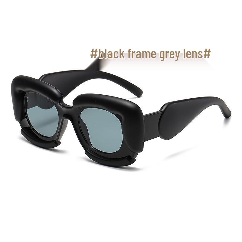 Avant-Garde Color Block Square Sunglasses - Hip Hop Fashion Standard