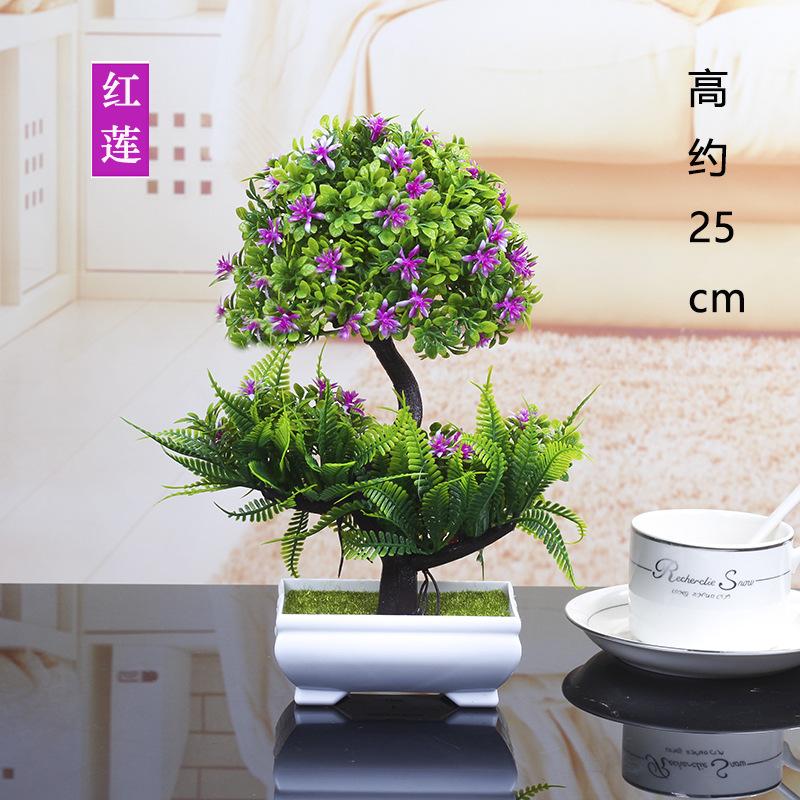 NEW Artificial Plants Bonsai Small Tree Pot Plants Fake Flowers Potted Ornaments for Home Decoration Hotel Garden Decor Colorful