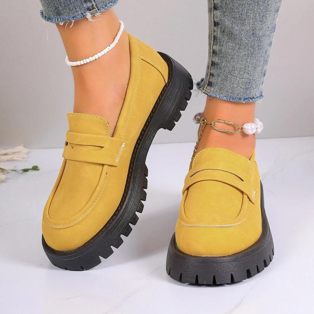 Fashion 2024 Shoes Women Plus Size Loafers Women British Style Platform Shoes Office Ladies Light Casual Designer Shoes Zapatos De Mujer