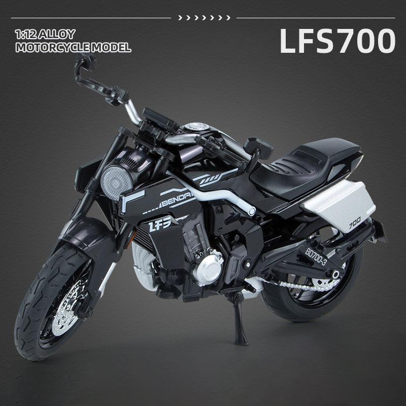 1/12 BENDA LFS700 Diecast Motorcycle Model Toy Replica with Sound & Light Birthday Gift Christmas Gift Collection Bike