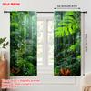2pcs   plane printing Print Curtains Tropical Rainforest Landscape Versatile Fabric (without rod) Outdoor Decorations Use for