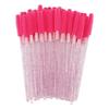 50-Pack Disposable Eyelash Crystal Silicone Brush Set