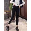 Mm Autumn Stripes Cropped Fat Sister Stretch Sports Pants