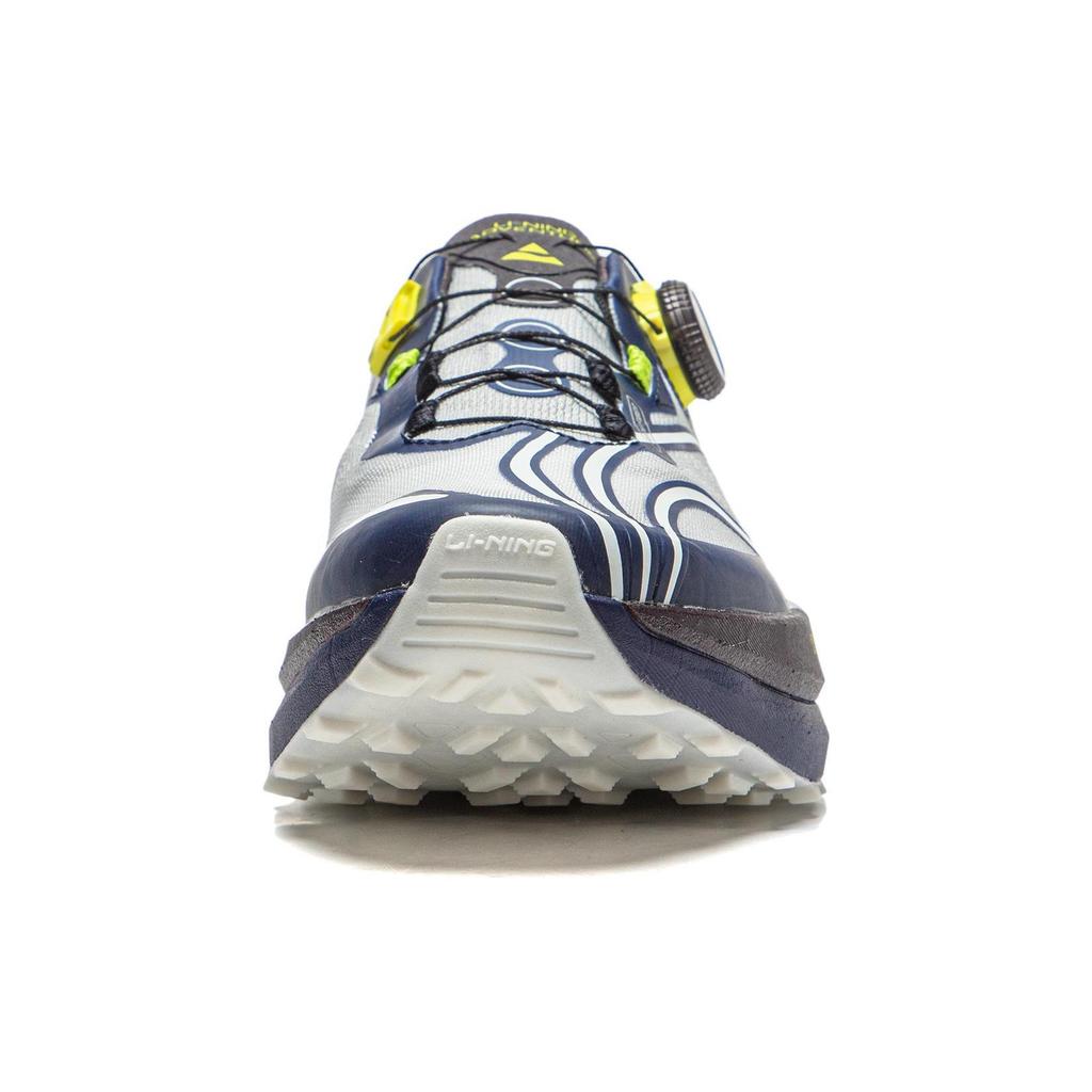 Li Ning De Lucas PRO Cushioning Slip Resistant Abrasion Resistant Low top Running Shoes Men's Gray Blue ARNT001-5