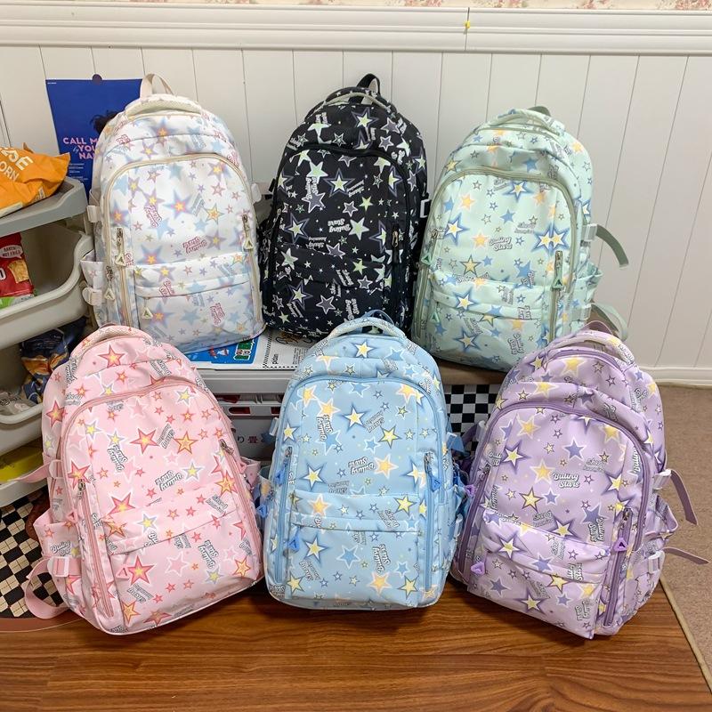 New Schoolbag Small Fresh Cute Girl Ins Japanese Cartoon Graffiti Junior High School High School Students Large Capacity Backpack