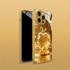 Modne Złote Kryształki Wzór Jabłka Metaliczny Lakier Szklane Etui Dla iPhone 17 16 15 14 13 12 11 Pro Max Plus 17 Air 16E Pokrowiec