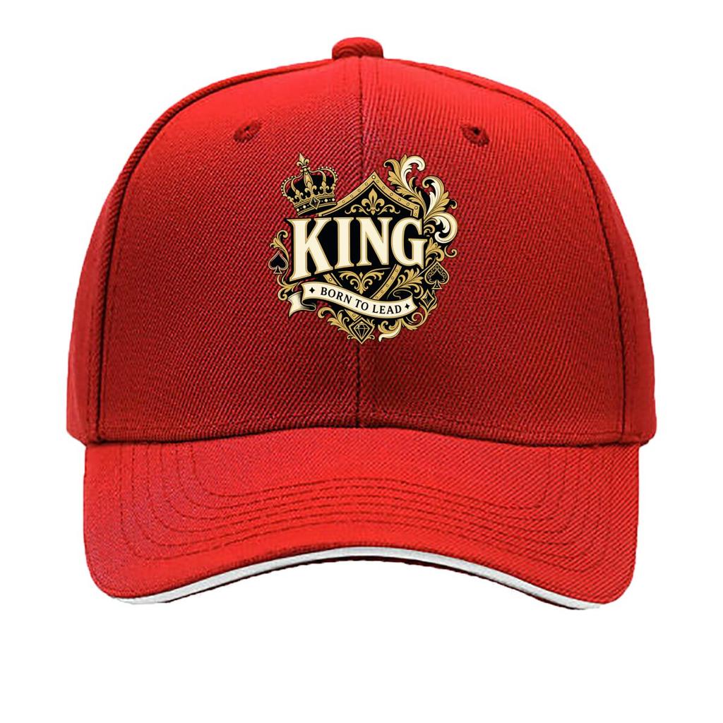 Royal King Crest Typography Emblem Sandwich Baseball Cap Sun Cap Outdoor Workouts Hat