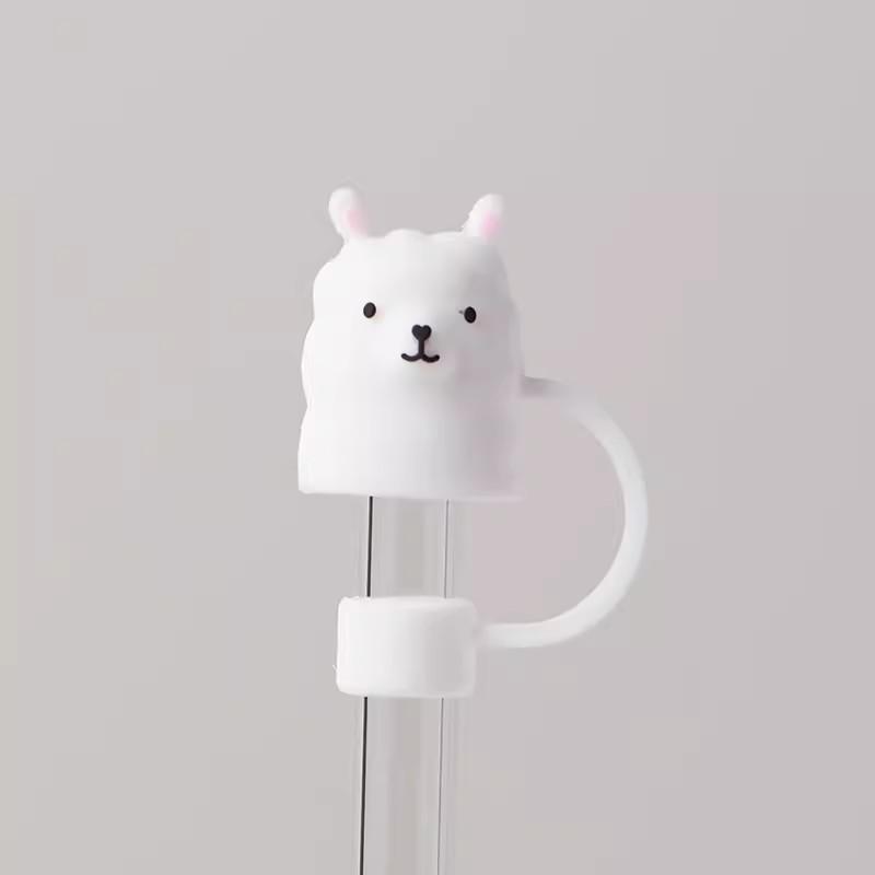 Cute Strawberry Straw Cover Caps For Stanley Cup 40 oz Tumbler Accessories Kawaii Silicone Straw Toppers Cap For 10mm Straws