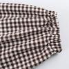 Giacca da Donna Autunno a Quadri Manica Lunga Coulisse Larga Parka Moda Casual Versatile