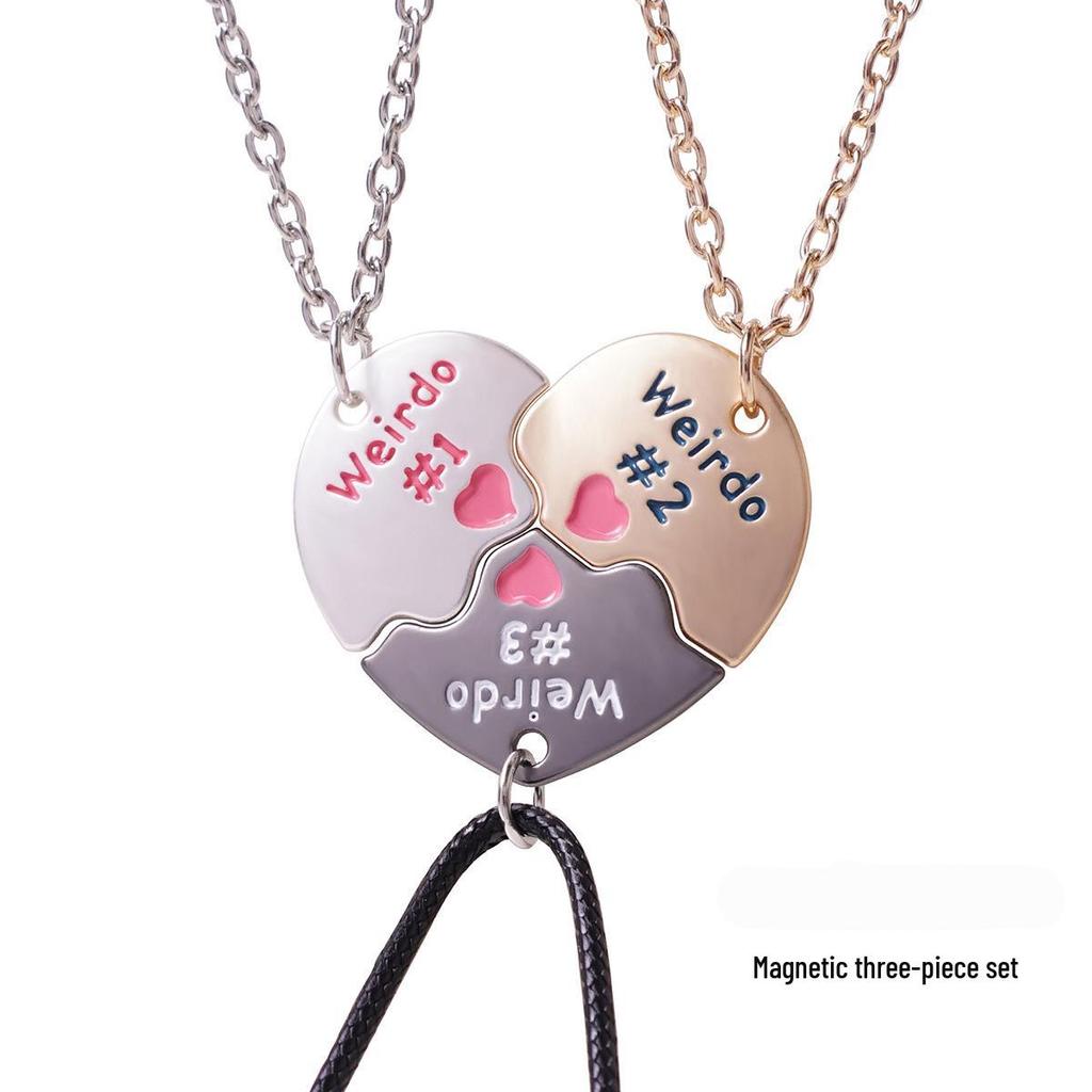 Best Friend Magnetic Necklace: Cute Back-to-School Gift & Birthday Pendant for Her