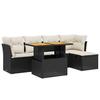 VidaXL Salon de Jardin avec Coussins 6 pcs, Canapés de Terrasse, Ensemble de Meubles de Patio, Mobilier d'Extérieur, Noir 3275464