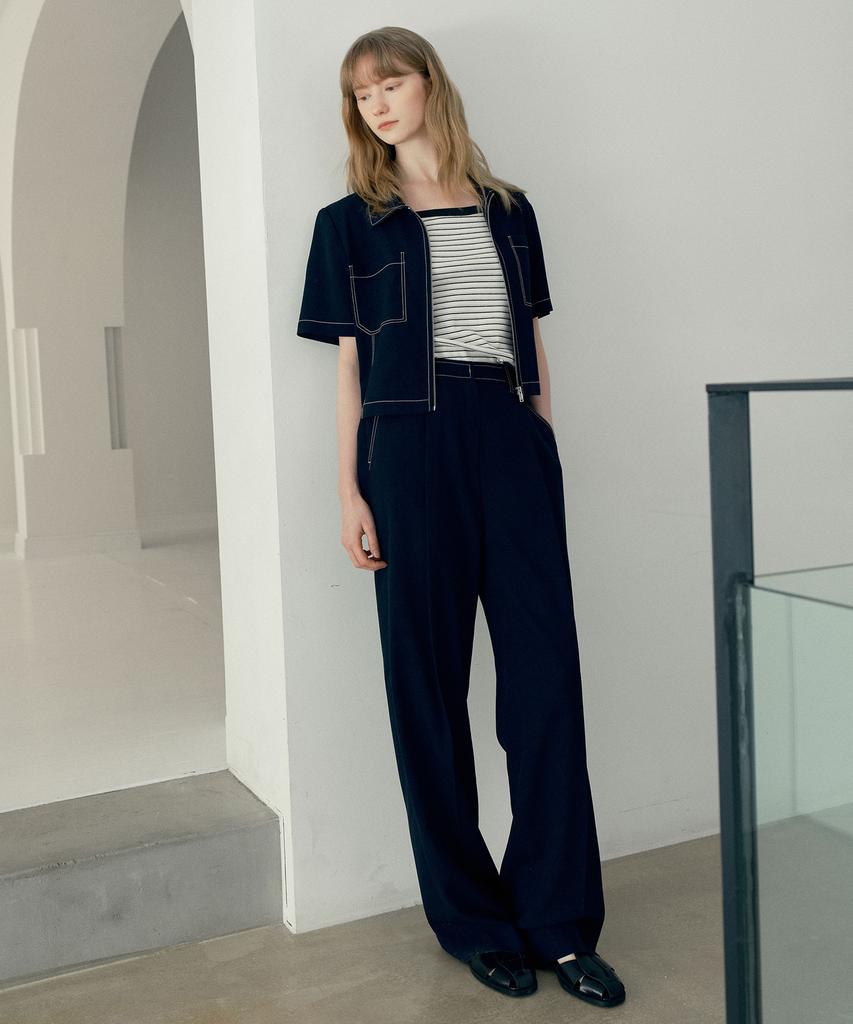 MIND BRIDGE WOMEN [W] Straight Stitch Slacks