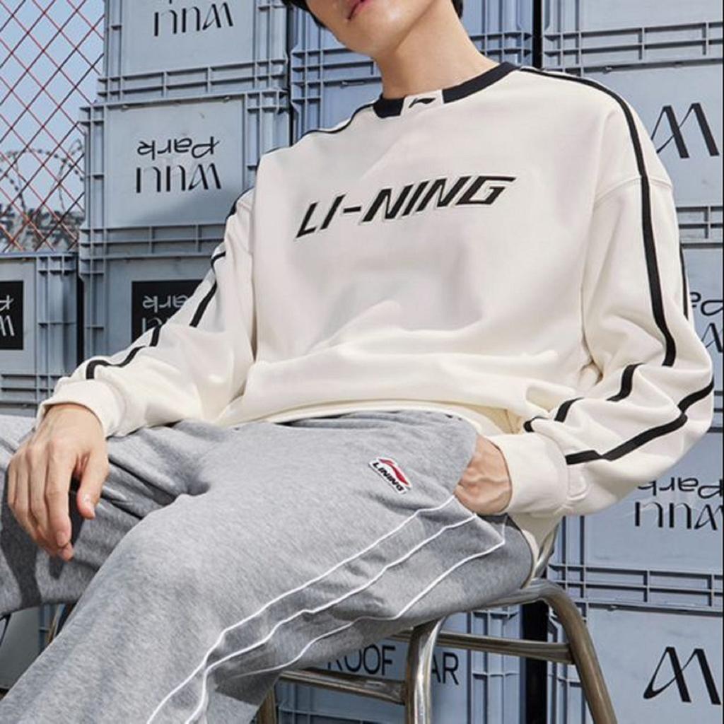 Li Ning Sweatshirt Unisex Ivory AWDU917-2